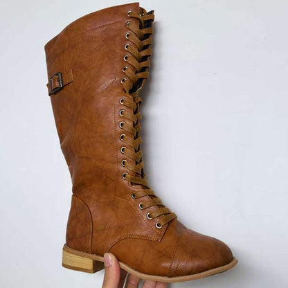 Kniehoge Dameslaarzen - Dames - Vintage Leer - Laars - Nova