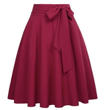 Vrouwen - Hoge Taille A-lijn Rok - Zachte Katoenen Polyester Mix - Elegante Midi Rok - VLOEIENDE STIJL