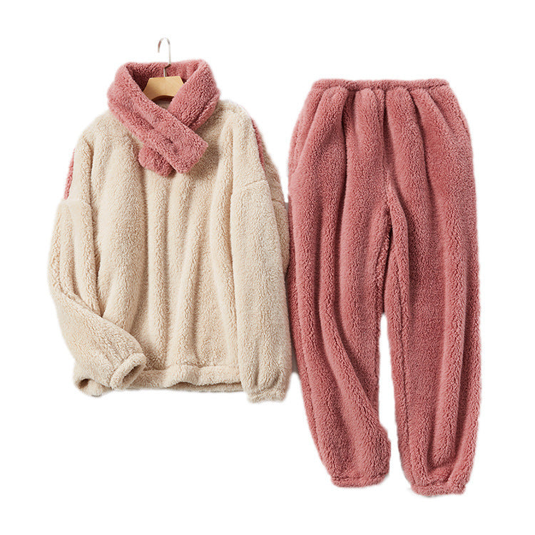 Warme fluffy dames pyjamaset met kerstdessin – SNUGGLESEASON SET