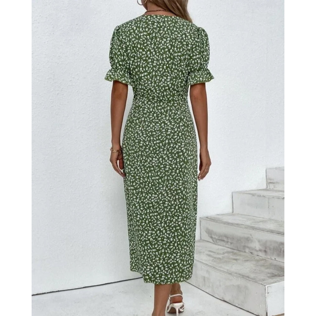 Elegante wikkeljurk met V-hals en strikceintuur – Alureva WrapGrace