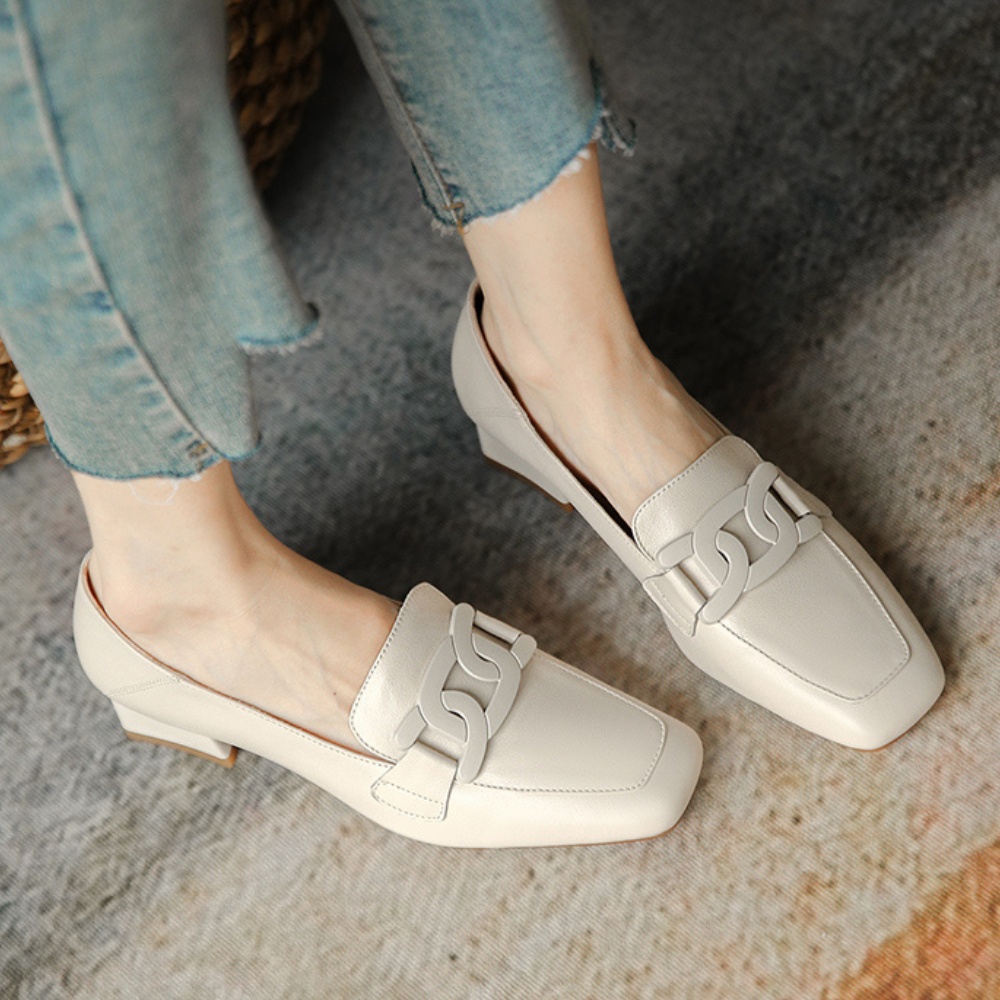 Dames - Leren Loafers - Elegant Design - Orthopedisch Comfort - Stijlvolle Dameschoen