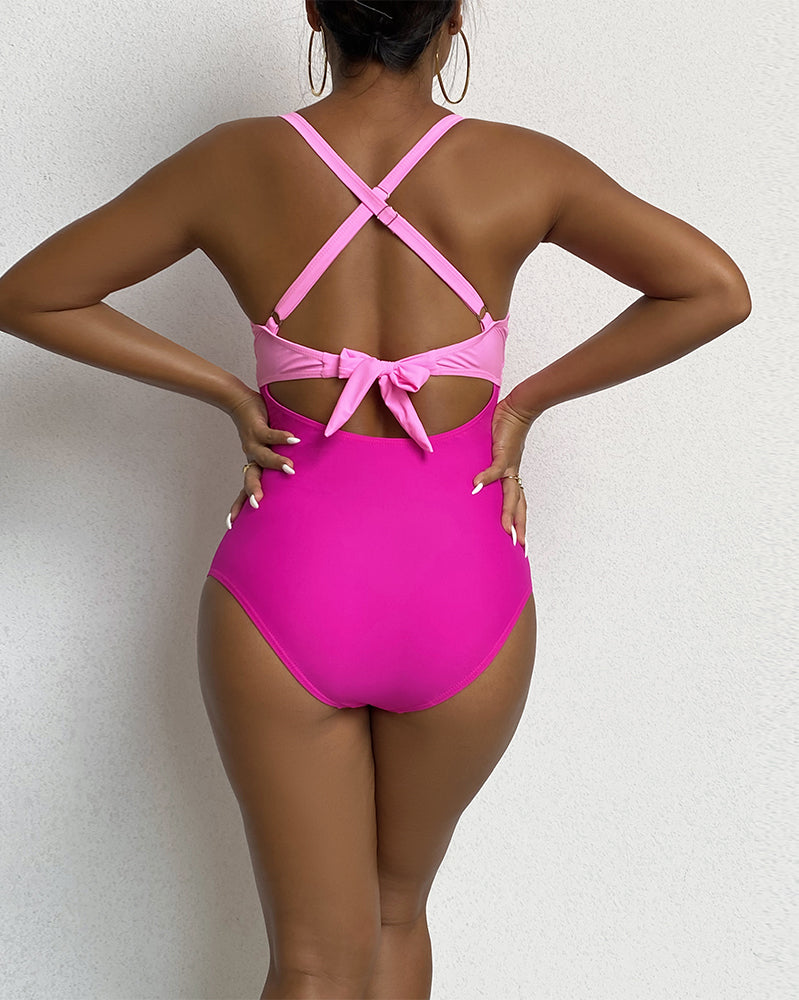 Badpak - Dames - Chinlon en Spandex - Zomer Mode - Gekruiste Bandjes