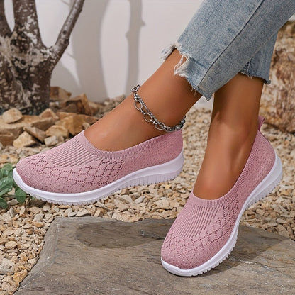 Vrouwen - Slip-On Wandelschoenen - Ademend Mesh - Lichtgewicht Comfort - REISGENOT