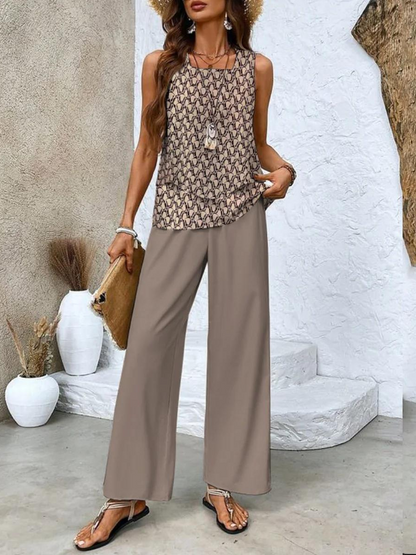 Tweedelige dames set met coltop en rok in elegante stretchstof – LunariaForm TwinSet