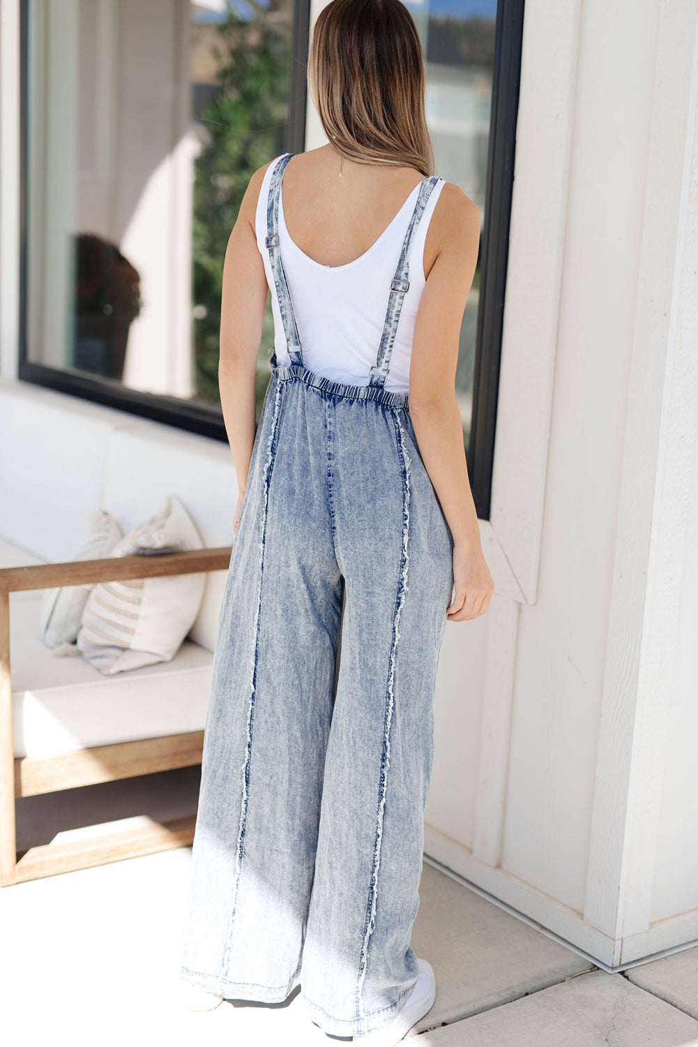 Overal - Vrouwen - Denim Mouwloze - Casual Jumpsuit - Flow