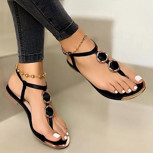 Luxe dames sandalen met strassdetails en comfortabele pasvorm – SELENE SHINE