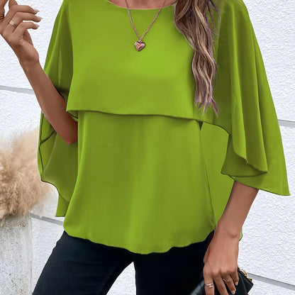 Vrouwen - Chiffon Blouse - Lichtgewicht Stof - Elegante Top - AMELITH EDGE