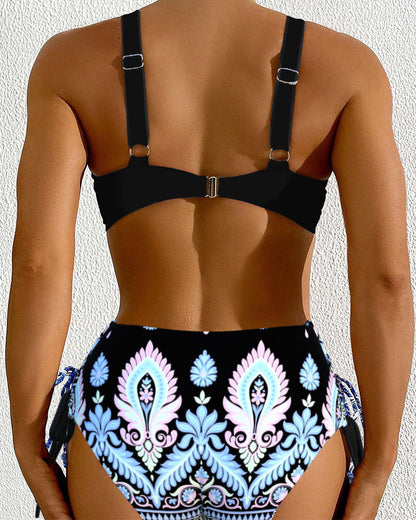 Twee-Delige Badpak - Vrouwen - Spandex en Polyester - Hoge Taille - ZOMER STIJL