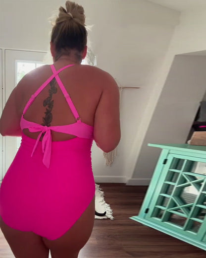 Badpak - Dames - Chinlon en Spandex - Effen Kleur - Modieuze Halter