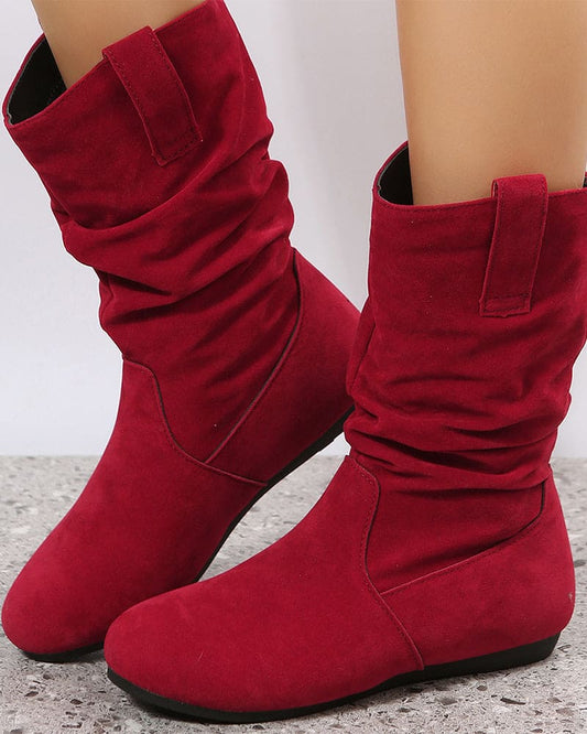 Enkellaarsjes - Vrouwen - Suede - Effen Kleur - Laarsjes