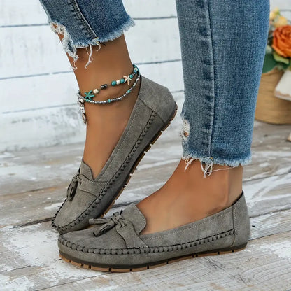 Vrouwen - Vintage Loafers - Comfortabele Slip-On Schoenen - Tijdloze Stijl - VINTAGE CHARME