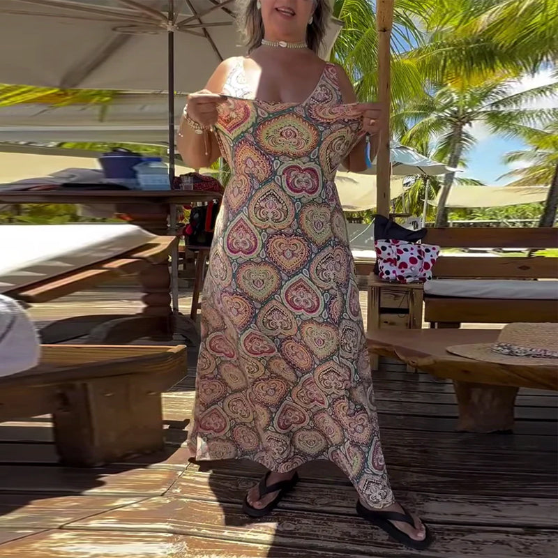 Badpak - Vrouwen - Spandex Polyester - Vakantieprint - Hartvorm Design