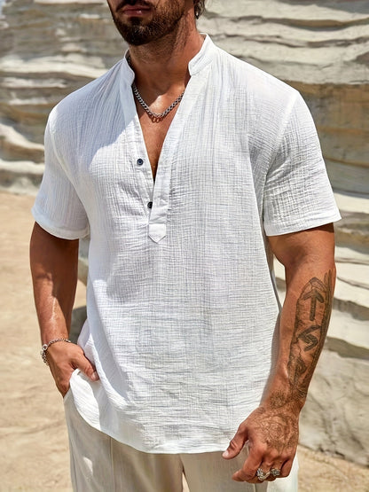 Heren - Casual Katoenen Hemd - Ademend Materiaal - Zomer Strandkleding - ARTUR CLASSIC