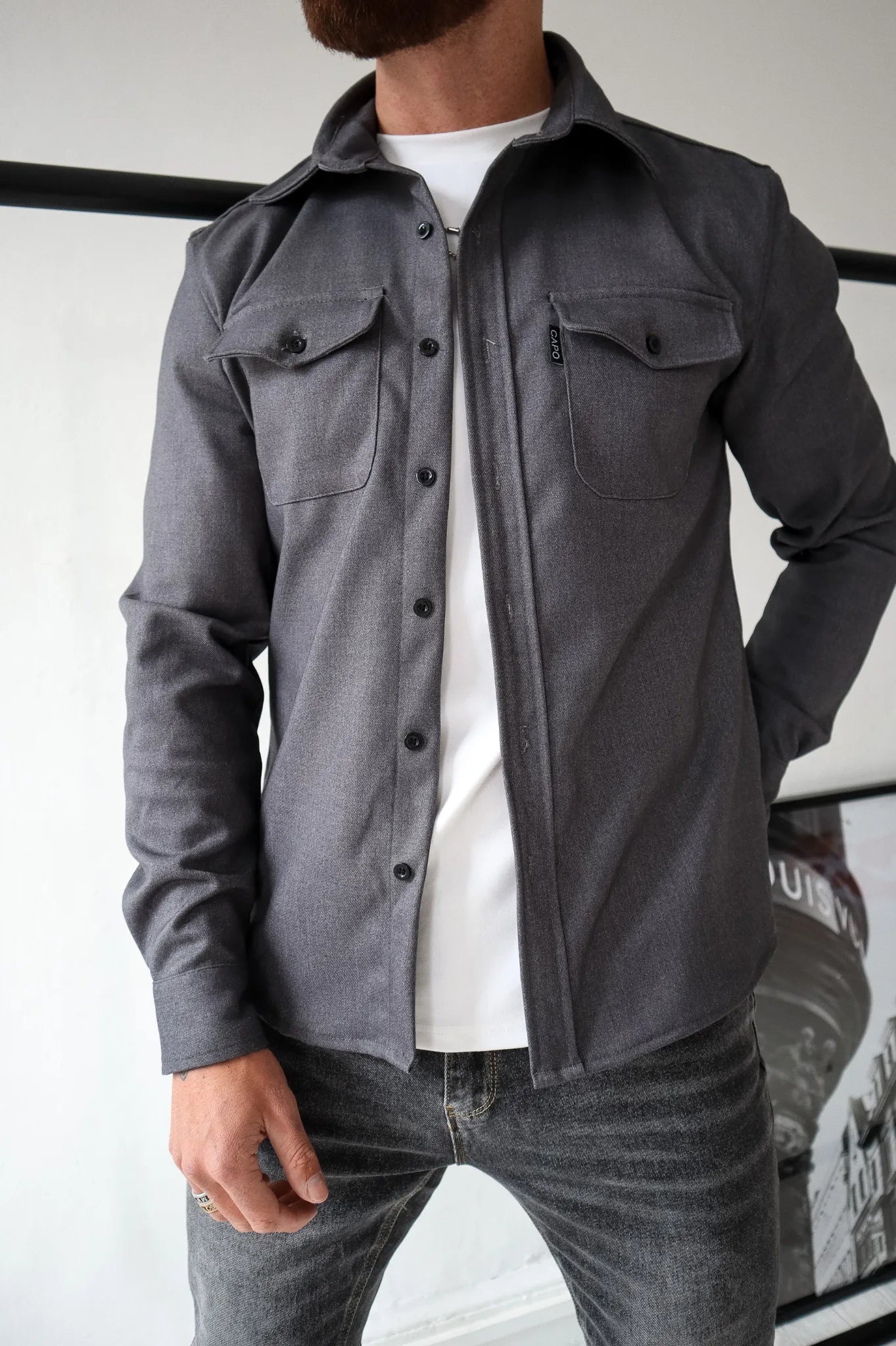 Overshirt - Men - Knopen - Voorzakken - Casual Overlaag