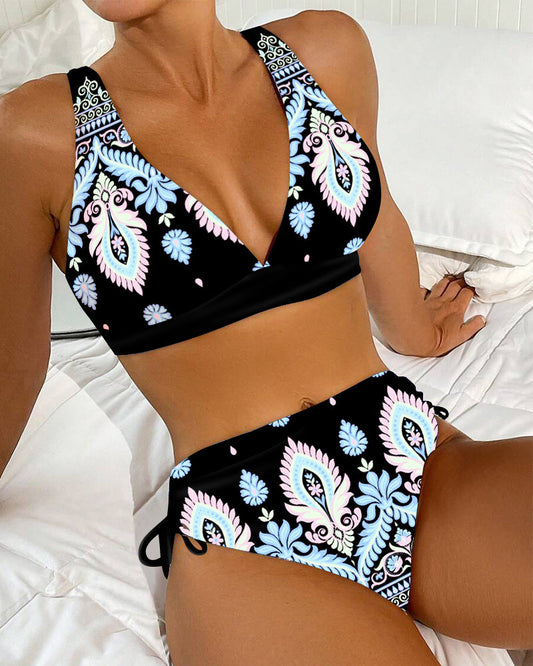 Twee-Delige Badpak - Vrouwen - Spandex en Polyester - Hoge Taille - ZOMER STIJL