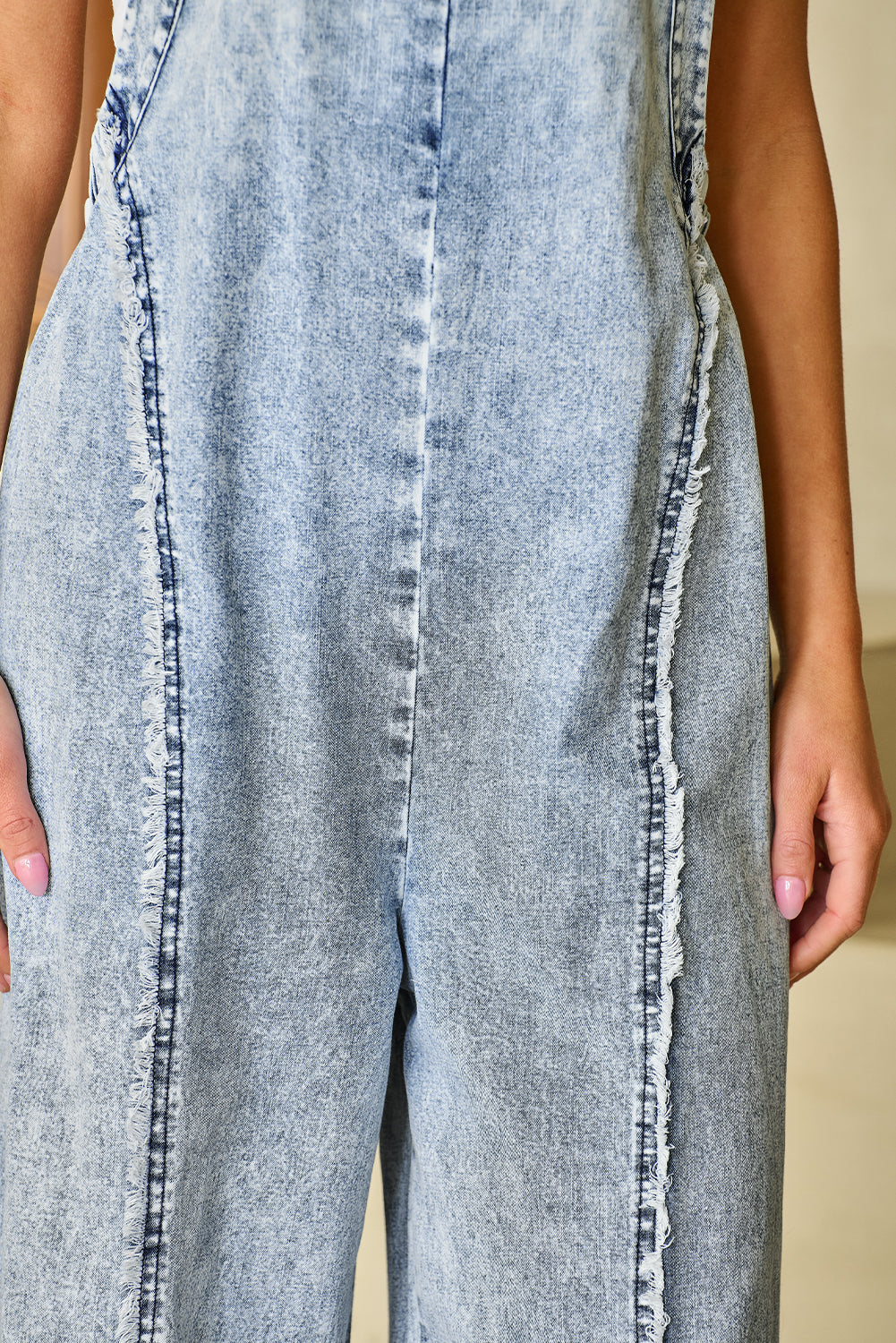 Overal - Vrouwen - Denim Mouwloze - Casual Jumpsuit - Flow