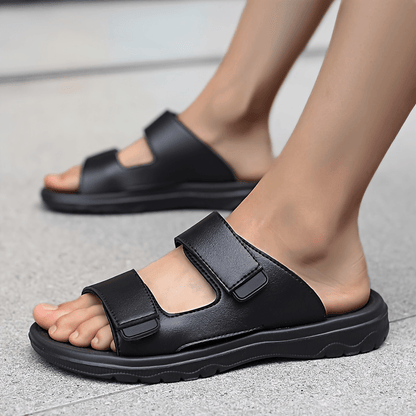 Heren - Open-Teen Slippers - Ademend en Schokabsorberend - Zomerse Comfort - GAXON EDGE