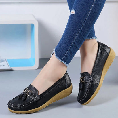 Leren Ballerina Flats - Dames - Cut-Out - Comfort - AVA