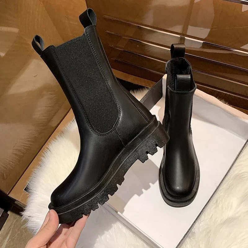 MAIA - Dames Chelsea boots met elastische zijkanten