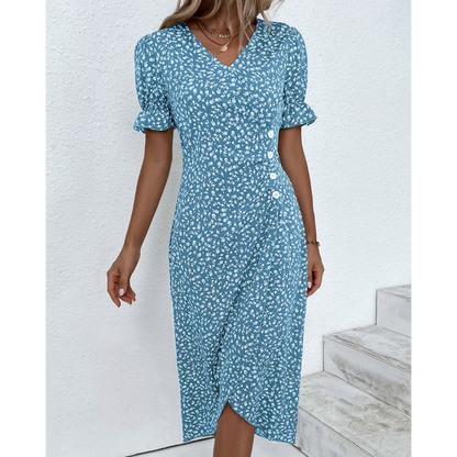 Elegante wikkeljurk met V-hals en strikceintuur – Alureva WrapGrace