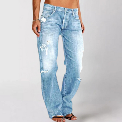 Dames - Losse wijde jeans - Comfortabele pasvorm - Stijlvolle casual kleding