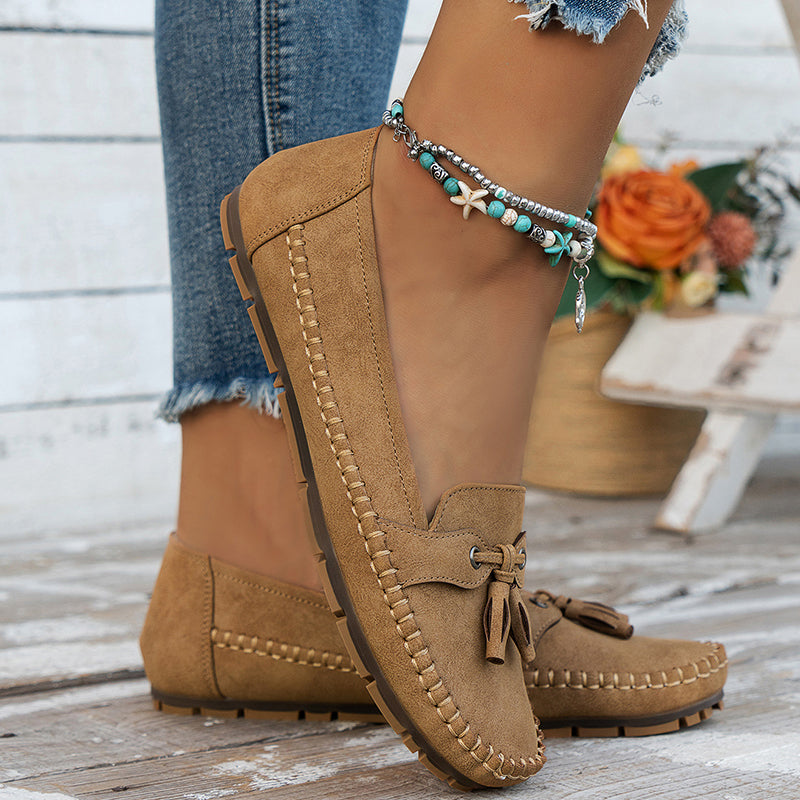 Vrouwen - Vintage Loafers - Comfortabele Slip-On Schoenen - Tijdloze Stijl - VINTAGE CHARME