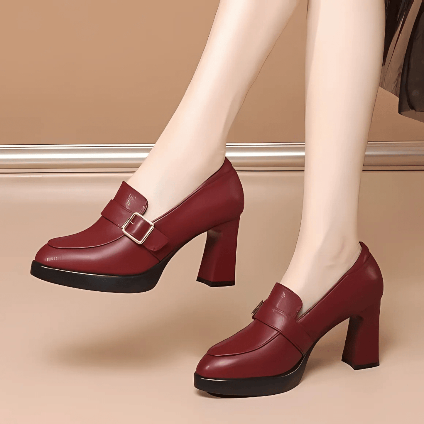 Elegante dames pumps met comfortabele hak en klassieke uitstraling – AlessaHeels