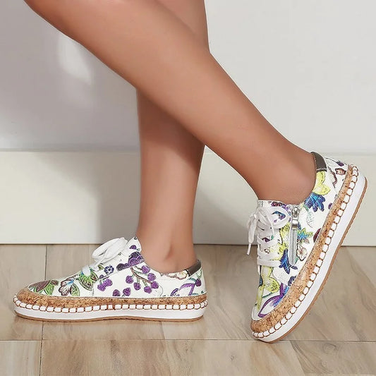 Gebloemde Sneakers - Dames - Orthopedisch - Dagelijks - Lyra