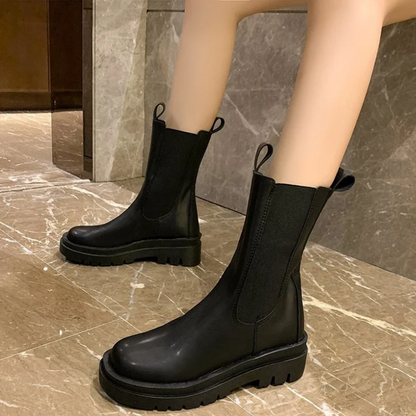MAIA - Dames Chelsea boots met elastische zijkanten
