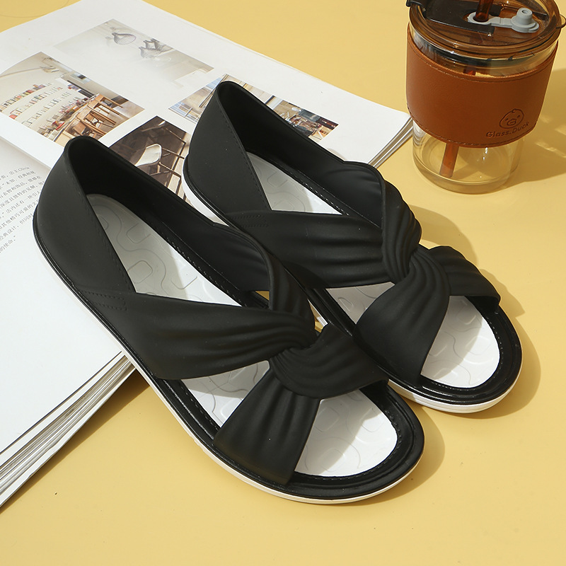 Vrouwen - Knoopontwerp Sandalen - Comfortabele Zomer Slides - Ideale Zomerschoenen - LUCIA