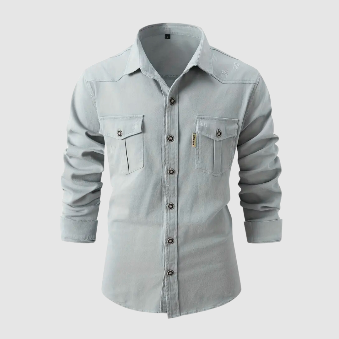 Emerson - Utility Shirt met Lange Mouwen en Voorste Knoopsluiting