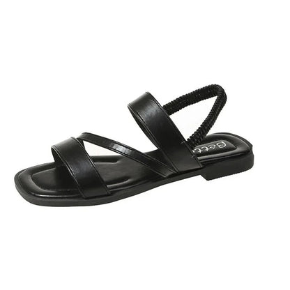 Vrouwen - Minimalistische Leren Sandalen - Comfortabel Plat Ontwerp - Stijlvolle Zomer Schoenen - LUCAS
