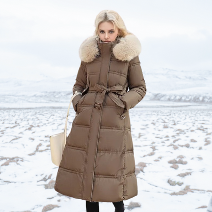 Lange Jas - Vrouwen - Capuchon Bont - Luxe Winter - Aurora