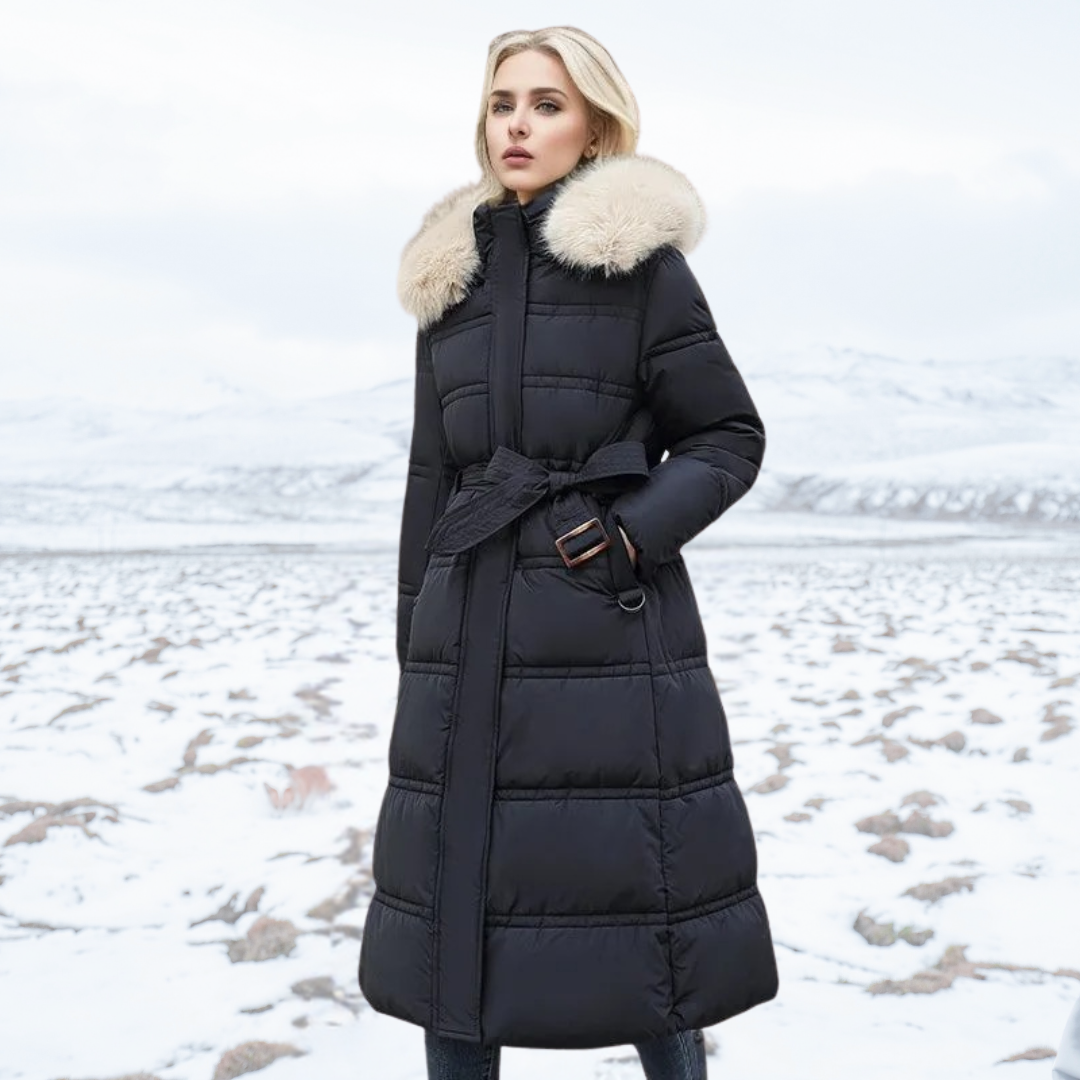Lange Jas - Vrouwen - Capuchon Bont - Luxe Winter - Aurora
