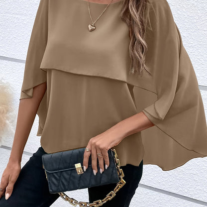 Vrouwen - Chiffon Blouse - Lichtgewicht Stof - Elegante Top - AMELITH EDGE