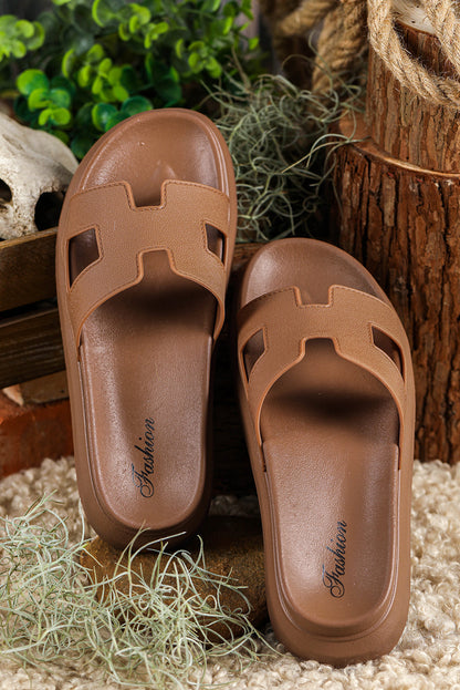 Dames - Elegante Plateauslippers - Comfortabele Slip-On - Zomersandalen - ILONA