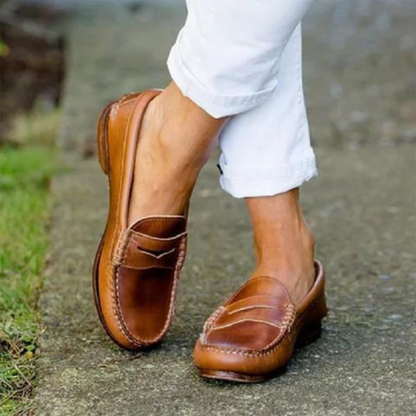 Vrouwen - Leren Loafers - Comfortabel Slip-On Design - Elegante Schoenen - CASUAL CLASSIC