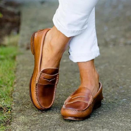 Vrouwen - Leren Loafers - Comfortabel Slip-On Design - Elegante Schoenen - CASUAL CLASSIC