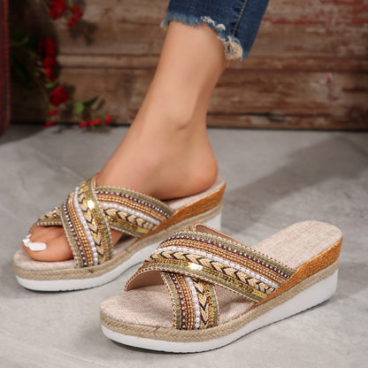 Sleehak Sandalen - Dames - Comfortabele Zool - Zomer Mode - ELLEN EDGE