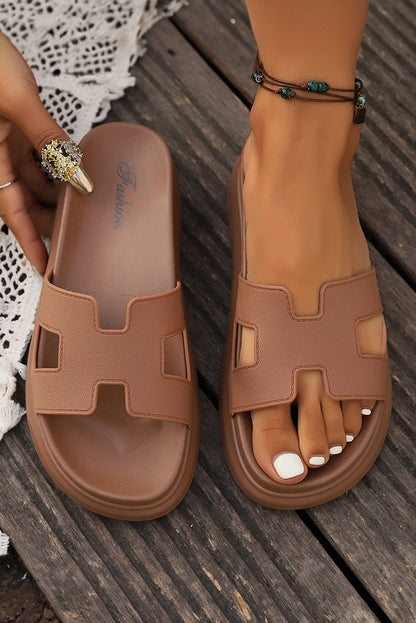 Dames - Elegante Plateauslippers - Comfortabele Slip-On - Zomersandalen - ILONA