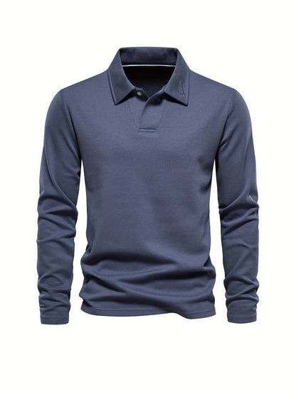 ELIOT – Lange mouwen poloshirt met klassieke kraag voor een tijdloze uitstraling