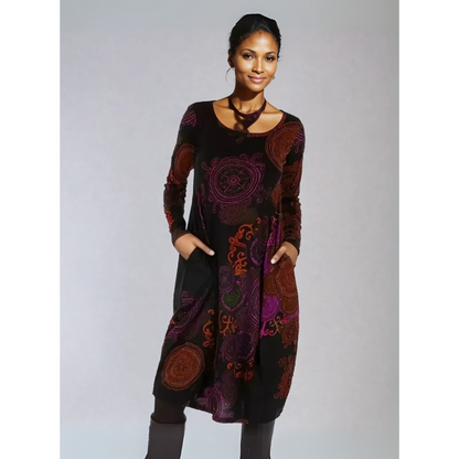 Boho-chic midi-jurk met romantische details – TerraFlair
