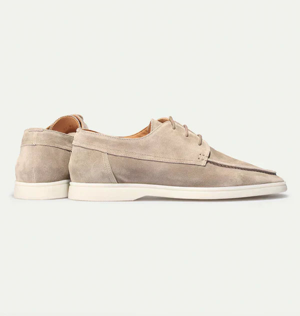 Heren - Leren Veterschoen - Suède Look - Elegante Stijl - REFINED STEP
