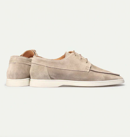 Heren - Leren Veterschoen - Suède Look - Elegante Stijl - REFINED STEP