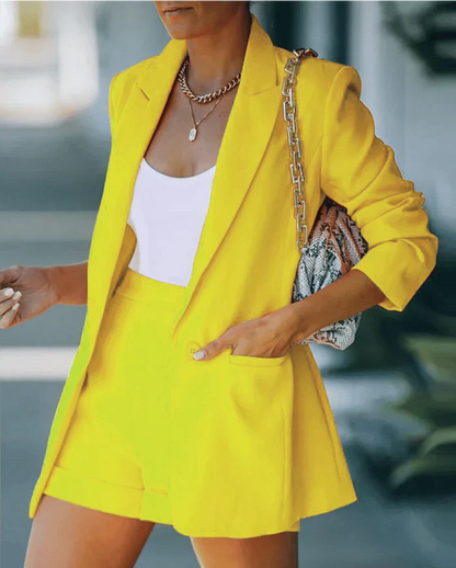 Amina | Dames Shortpak met Blazer en Rechte Pijp voor Zomer 3