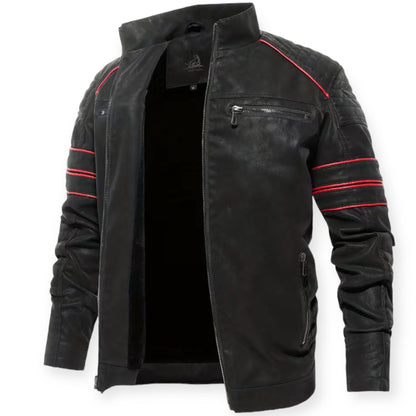 BRODY - Racer geïnspireerd zwart leren jack