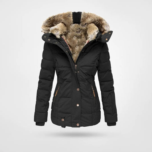 Gewatteerde Jas - Dames - Fleece Capuchon - Warmjas - Noor