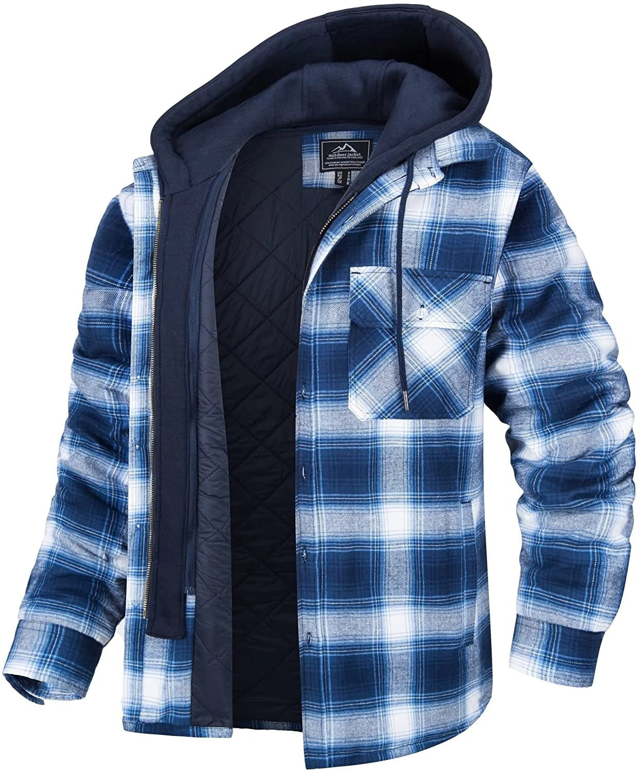 Jas - Heren - Geruit Capuchon En Rits - Casual Jasje - Urban
