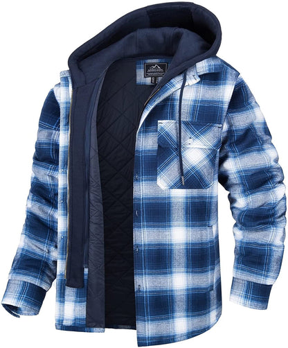 Jas - Heren - Geruit Capuchon En Rits - Casual Jasje - Urban