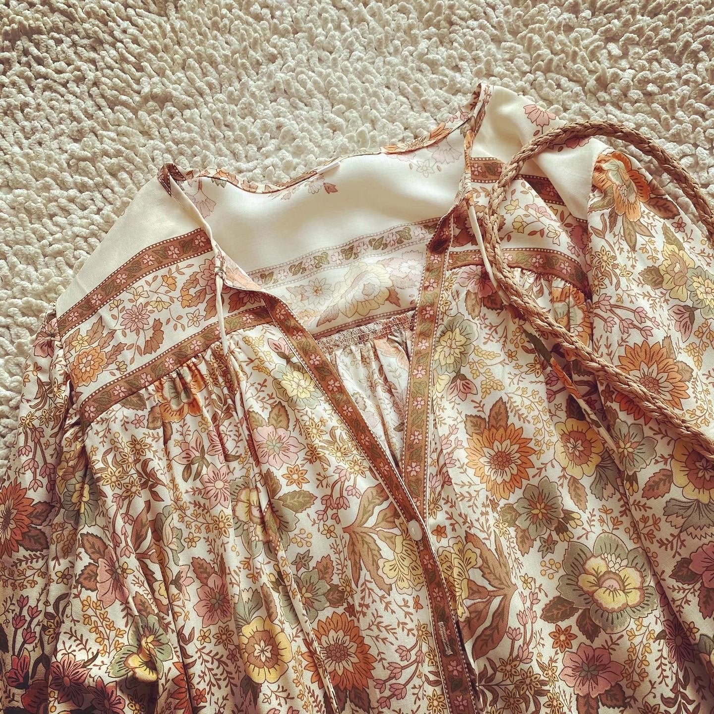 Vrouwen - Losse Bloemenblouse - Zachte Rayon - Bohemian Stijl - ELEGANTE TASSEN